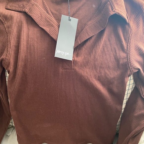 Long sleeve collar top - Picture 4 of 4